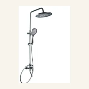 8812 Elegant Gun Grey Square Shower Set
