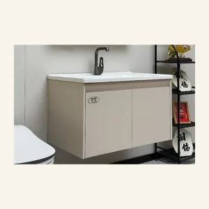 Light Grey Wall-hung Bathroom Cabinet