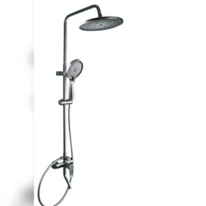 8812 Elegant Gun Grey Square Shower Set